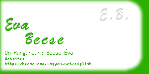 eva becse business card